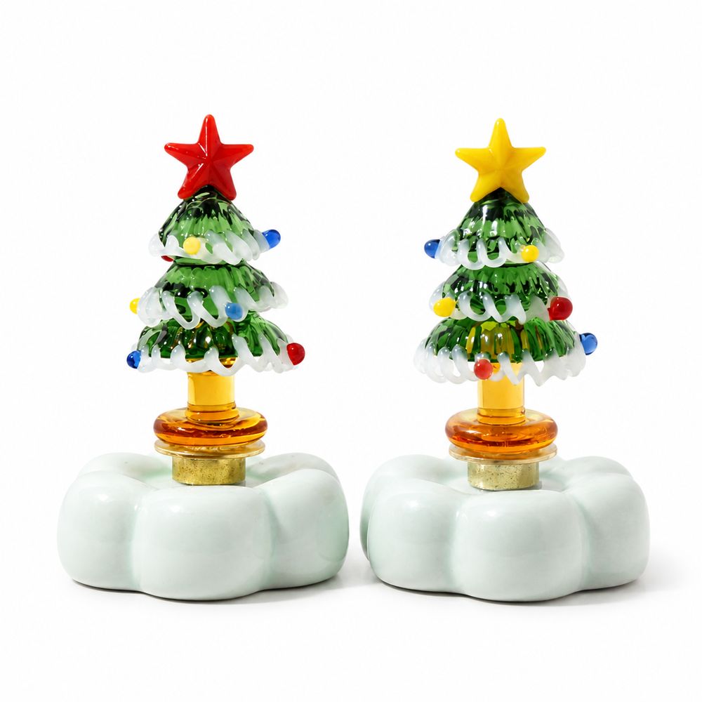 Star Tree Topper - Masif Cam Noel Ağacı Figürü Yıldız