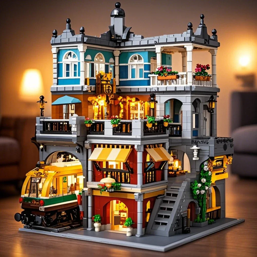 Lego Set City - BurgerShop yapı taşları setleri ışıkları ile