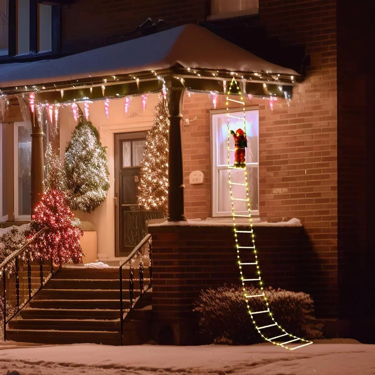 Noel baba ev için LED merdiven - Christmas Lights Outdoor incelemesi ve fiyatı