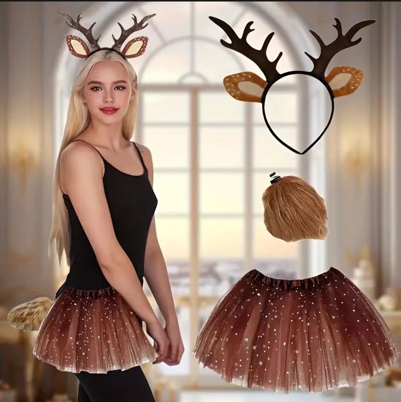 Ren geyiği kostüm seti tutu et - Reindeer Antlers Headband incelemesi ve fiyatı
