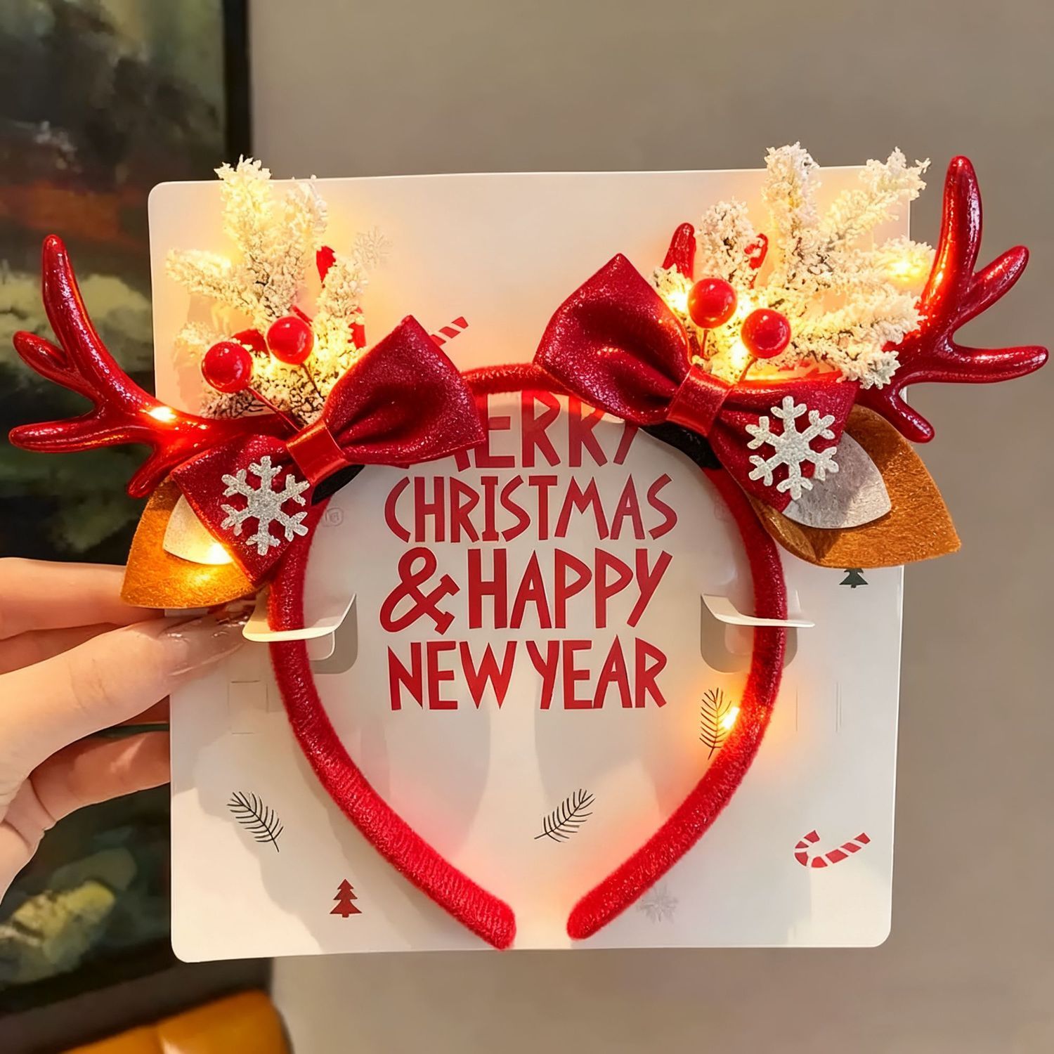 Noel Geyiği Boynuzlu Taç Bandı - Reindeer Antlers Headband incelemesi ve fiyatı