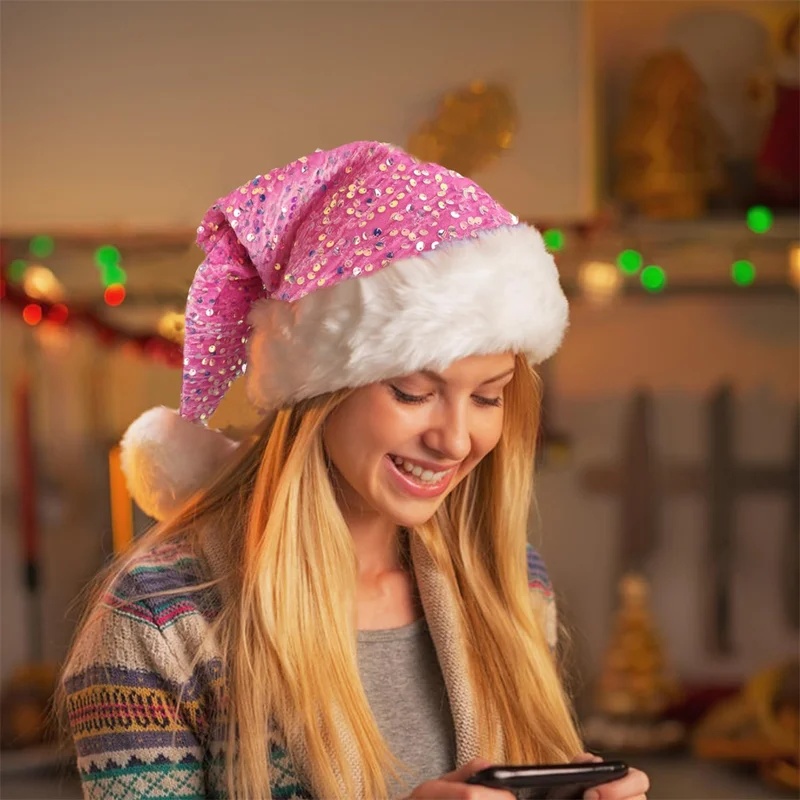Çift Katmanlı Pullu Noel Şapka - Santa Hat Plush incelemesi ve fiyatı