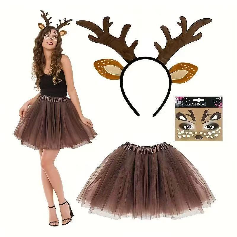 Ren Geyiği Kostüm Seti Boynuzl - Reindeer Antlers Headband incelemesi ve fiyatı
