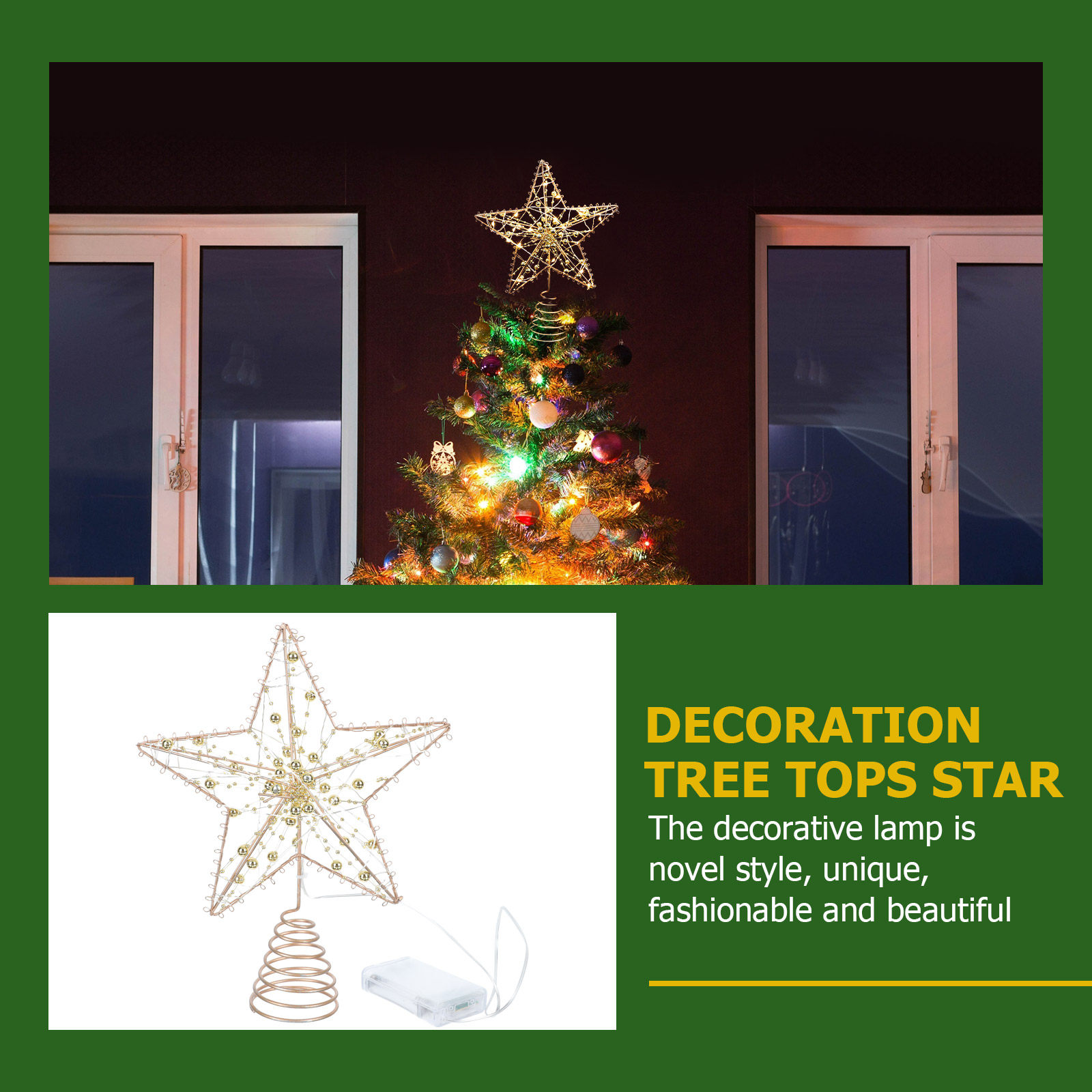 1 Adet Işıklı Noel Yıldızı Lam - Star Tree Topper incelemesi ve fiyatı