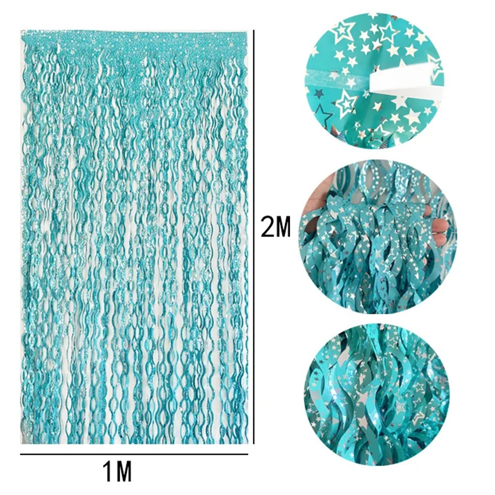 2 paket Teal Mavi Pembe Folyo  - Tinsel Garland Decoration incelemesi ve fiyatı
